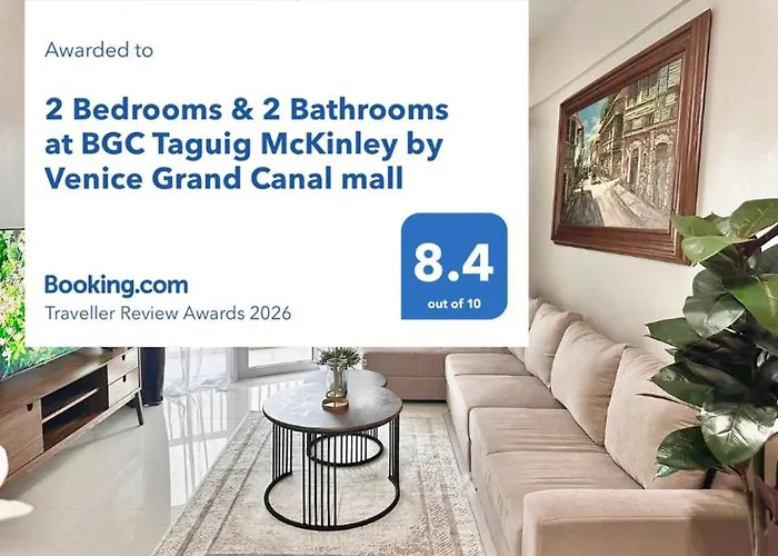 New 2 Bed Rm & 2 Bath Rm Bgc Taguig Mckinley Connect Venice Mall Apartment *